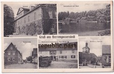 Postkarte AK Gruß aus Herrengosserstedt Schloß, Dorfstraße b. Eckartsberga (P34)