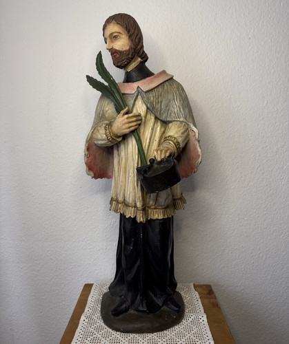 Große antike heiligenfigur - antike,