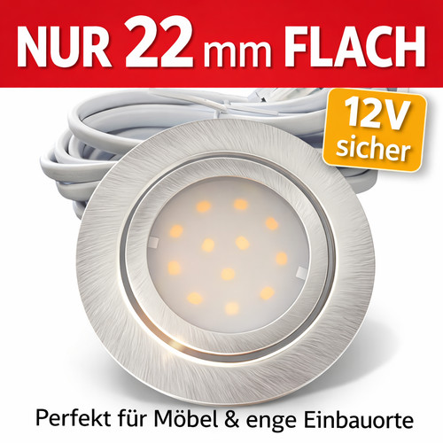 Led möbeleinbauleuchte 12v - led,
