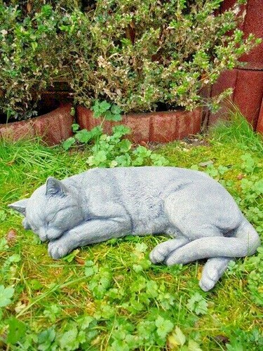 Statue katze liegend - statue,