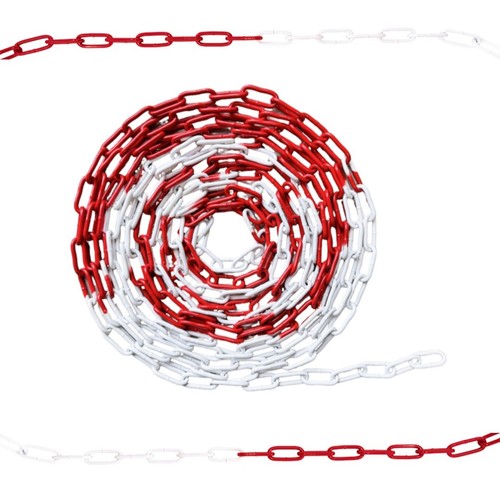 Absperrkette stahlkette rot - absperrkette,