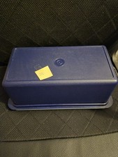 Tupperware Brotkasten Brotbox blau weiß 