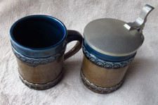 Rosenthal - 2 Krüge - Studio Line blau braun vom Künstler Björn Wiinblad