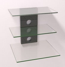 Wandregal 3 x Klarglas - 38mm