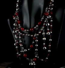 Kette Karneol rot Hämatit Collier - traumhaft schön & glänzend Unikat 