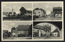 Ansichtskarte Wisselsing /Ndb., Blick zur Kirche, Straßenpartie, Taubenhaus 194 