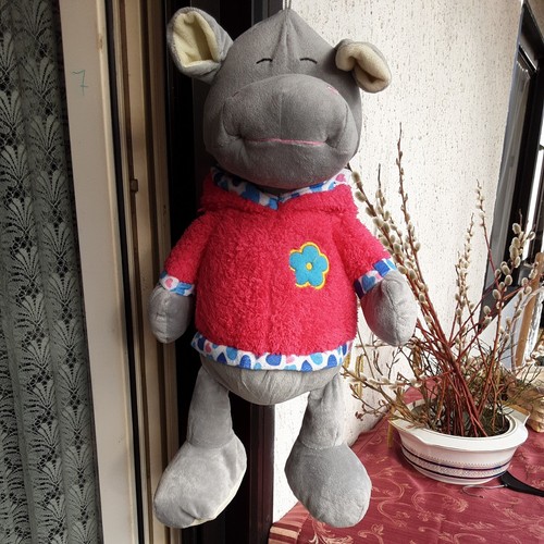 Stofftier nilpferd gross - nilpferd,