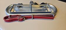 Skihalter für VW Käfer für 2 paar Ski  NOS mit roten Lederriemen