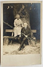 orig. Foto AK Zielenzig Lebus Herr Dame um 1920