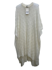 Zara Ecru Offen Strick Cape