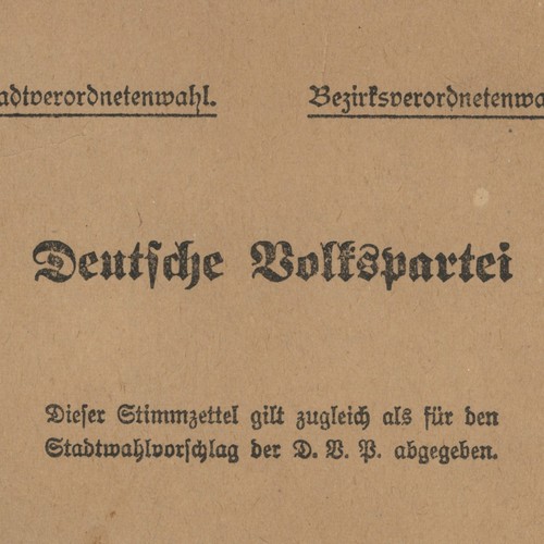 Stimmzettel wahl dvp - wahl,