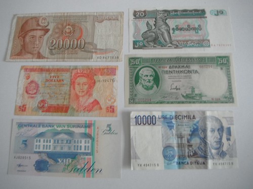 Alte geldscheine banknoten - alte,
