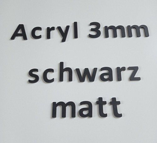 Acrylbuchstaben 3mm schwarz - 3d,