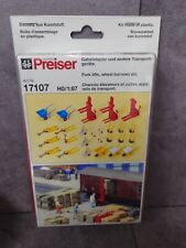 Preiser 17107 Gabelstapler und andere Transportgeräte in OVP