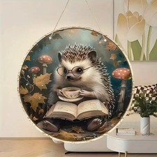 Igel Herbst Holz Wand-Deko