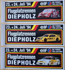 3 große Aufkleber DTM 1994 Flugplatzrennen Diepholz, Alfa, Mercedes, Opel, neuw.