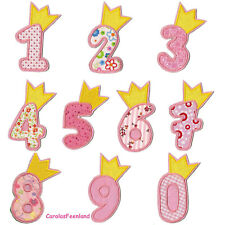 Zahl mit Krone zum aufbügeln