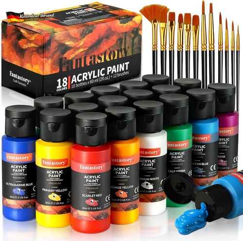 Acrylfarben set 18x60ml mit - acrylfarben,