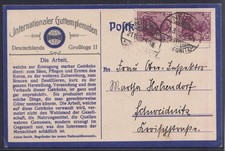 75846) NEUHOF (KR. LIEGNITZ) Schlesien TEMPLER-ORDEN Postkarte 1922