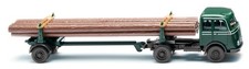 Wiking 039014 Langholztransporter (MB Pullman) - moosgrün 1:87 NEU OVP--