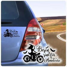 Auto Aufkleber Hexen Motorrad Besen sind für Amateure Fledermaus Sticker A640S