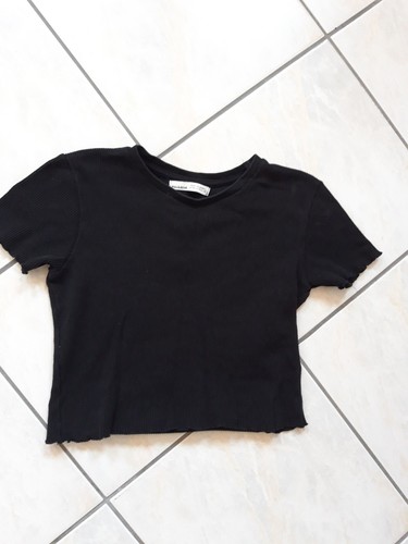 Schwarzes bauchfreies shirt - schwarzes,