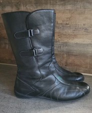 Semler Stiefel Gr.10/44 Variable Weite  H Schwarz Flach Stiefeletten TOP Schuhe 