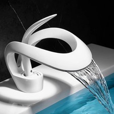 Weiβ Waschtischarmatur Badarmatur Wasserhahn Waschbecken Einhand Mischbatterie