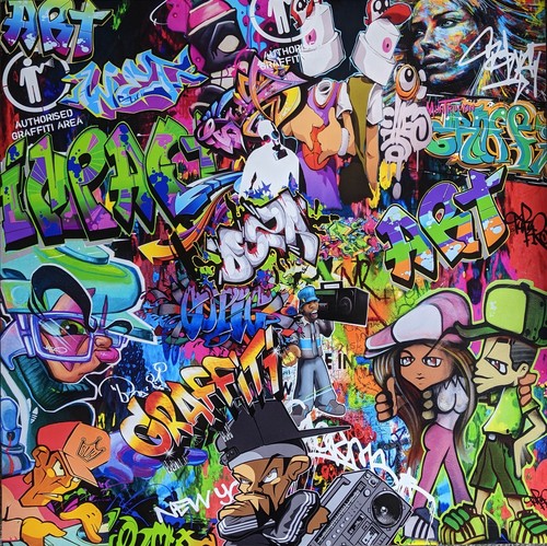 Graffiti street art - street,