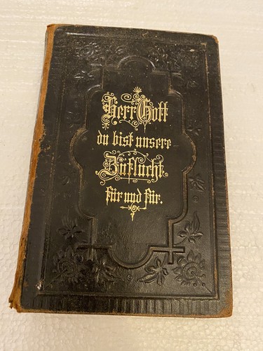 Gesangbuch 1890 leather gilded - gesangbuch,