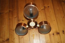 DDR DESIGN DECKENLAMPE DECKENLEUCHTE METALLDRÜCKER TYP 0001-1054 60ER JAHRE