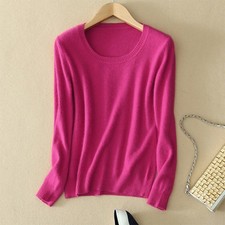 Damen Warmes Rundhals-Pullover