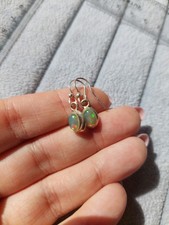 Sehr schöne kleine süße Ohringe mit echtem äthiopischen Opal in 925 Silber?✨️