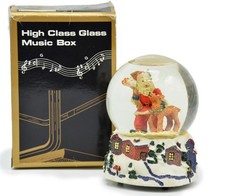 SCHNEEKUGEL Weihnachtsspieldose SPIELUHR Weihnachten Musicboxworld OVP