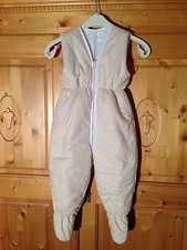 Winter Schlafsack mit Beinen Overall 86/92 NEU Vichy beige