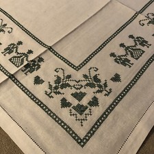 Tischdecke kreuzstich trachten - tischdecke,