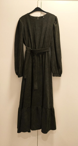 Imma damen cordkleid grau midi - imma,