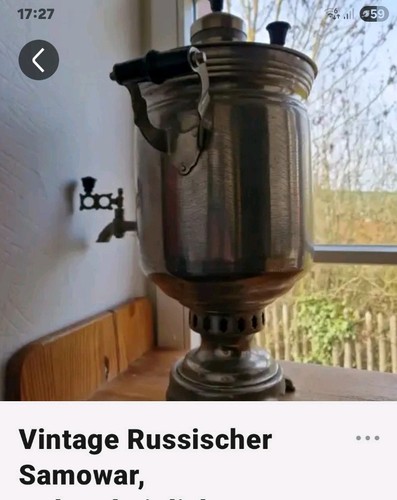 Russischer samowar mit - russischer,