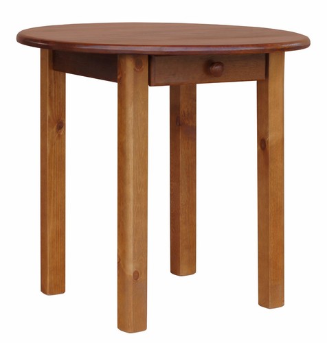 Runder kiefer tisch mit - runder,