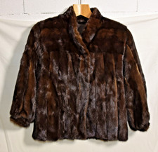 edle NERZPELZJACKE dunkelbraun 70cm echter Pelz Pelzmantel Winterjacke Damen