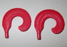 16096, 2x Hut-, Helm- Feder, Hahnenfeder (Robin Hood), rot