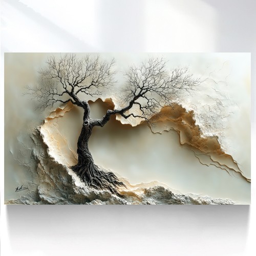 Leinwand bild landschaft baum - landschaft,
