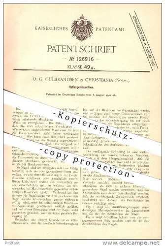 Original patent g - -, o.