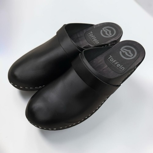 Moheda toffeln black leather - toffeln,