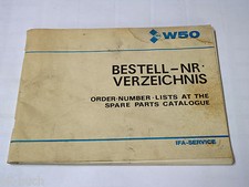 Parts catalogue / order number