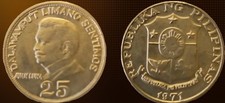 !!! Rarität !!! Sehr seltene SAMMLERMÜNZE !!! Philippinen 25 Sentimos 1971