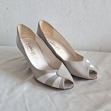 Peeptoes Pumps Leder 38 grau