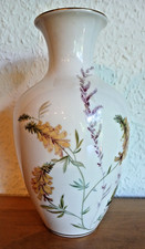 Vase  von Edelstein  Bavaria -Wiesenblumen- Elfenbein 15900/6 Goldrand H  20 cm