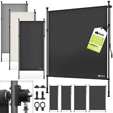 tillvex® Senkrechtmarkise Außen Klemmmarkise Balkon Vertikal Außenrollo Markise