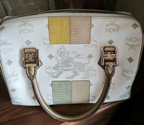 Mcm boston bag lion - lion, print